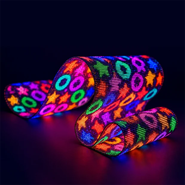 Litestar LMS PRO Series Free Shaping/Free Cutting/Rollable/Ultra-Light/Ultra-Thin Flexible Transparent Mesh LED Display For Magic Stage/Concert/Live Event/Creative Installation/Fashion Show