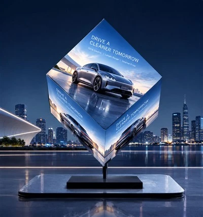 Pannello dello schermo di visualizzazione del cubo LED girevole a 360 gradi Litestar LEC